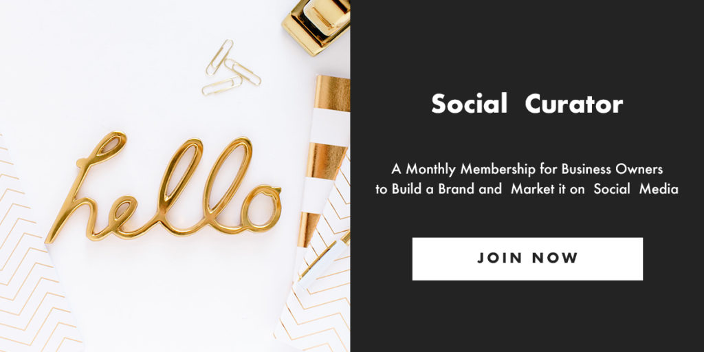 Social Curator: a Monthly Membership for business owners to build a brand and market it on social media. Join now